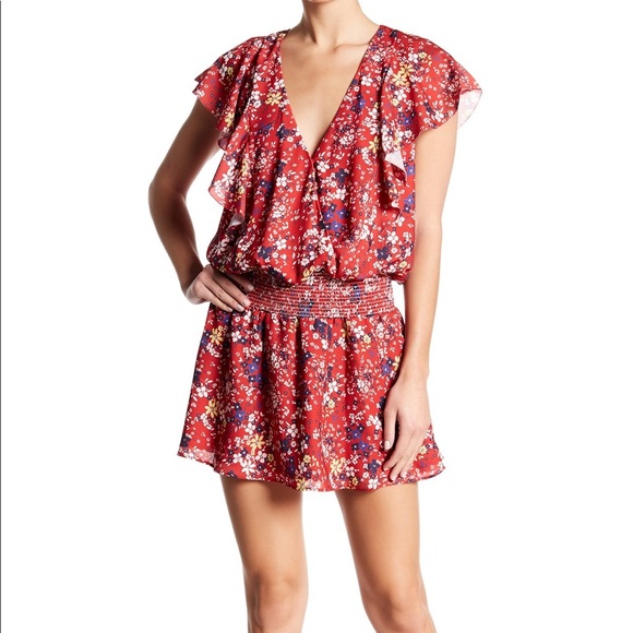 Parker Dresses & Skirts - NWT $398 Parker Sz L Printed Smocked Ruffled Dress